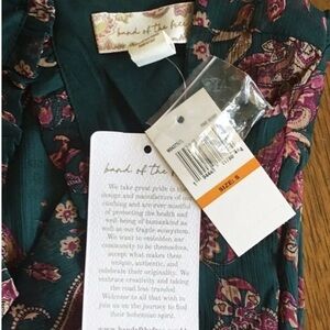 Bohemian Green and Purple Paisley Dress